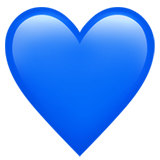 Image dun emoji coeur bleu